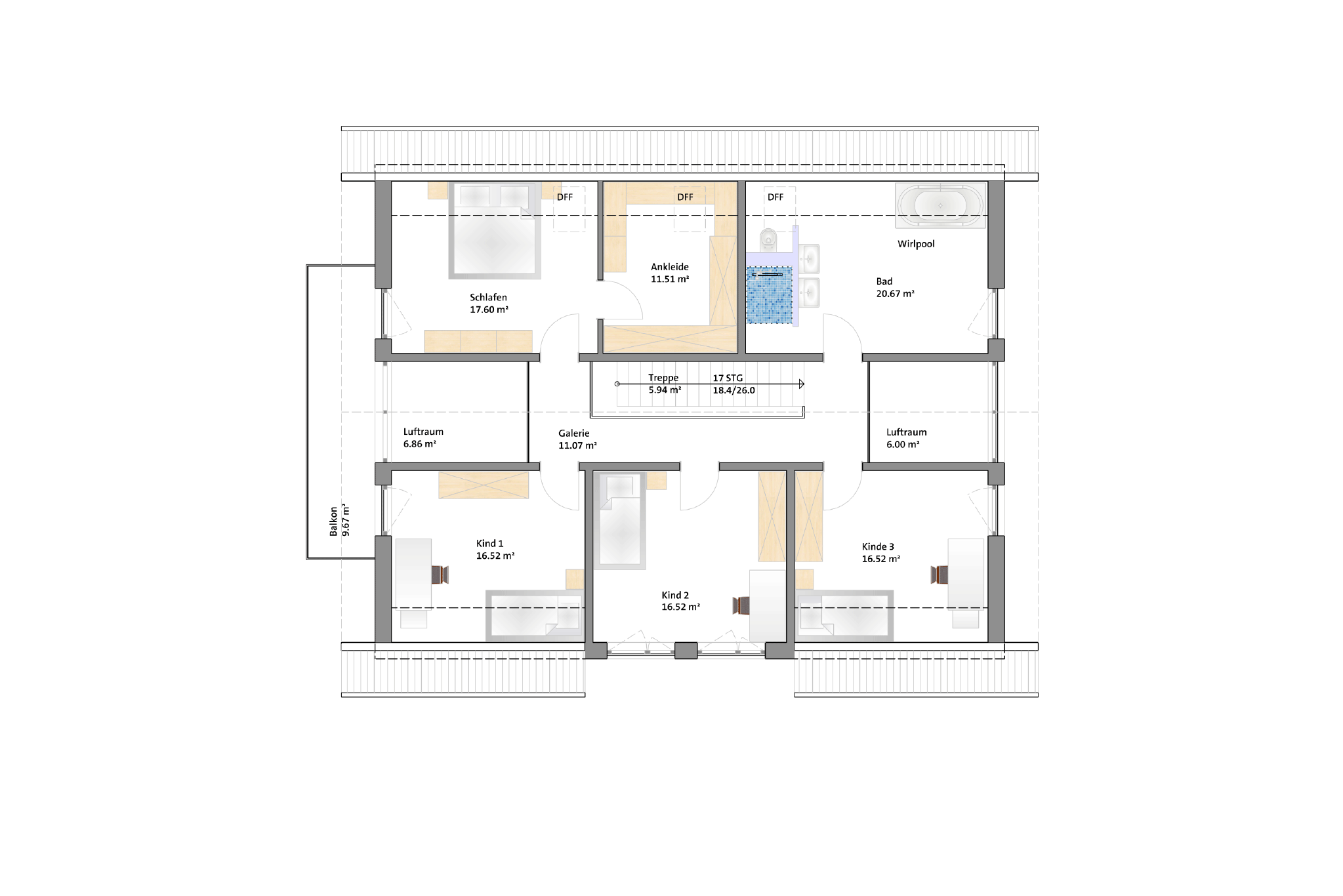 Haus mit Glaserker bei Erfurt - Obergeschoss