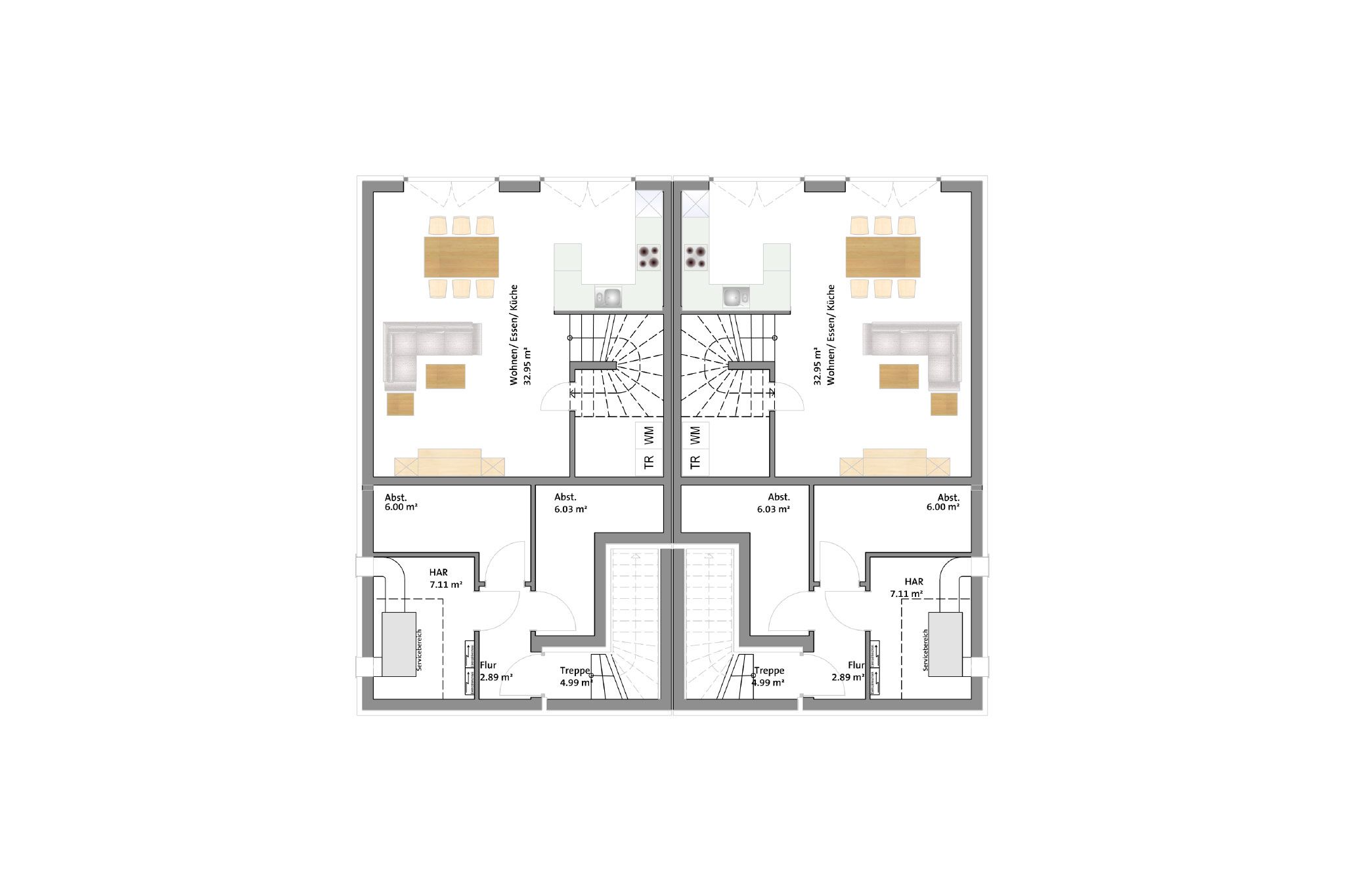 Doppelhaus am Zwenkauer See - Untergeschoss