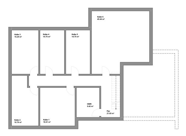 Flachdachhaus in Hanau Untergeschoss